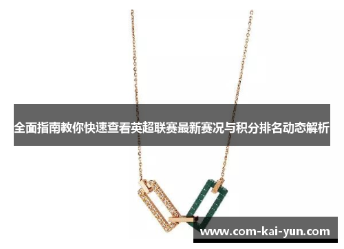 全面指南教你快速查看英超联赛最新赛况与积分排名动态解析